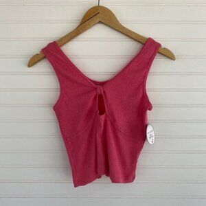 NWT Moral Society Pink Cutout Tank Top Size S